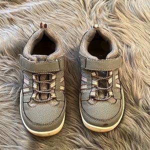 Girls Grey Velcro Sneakers